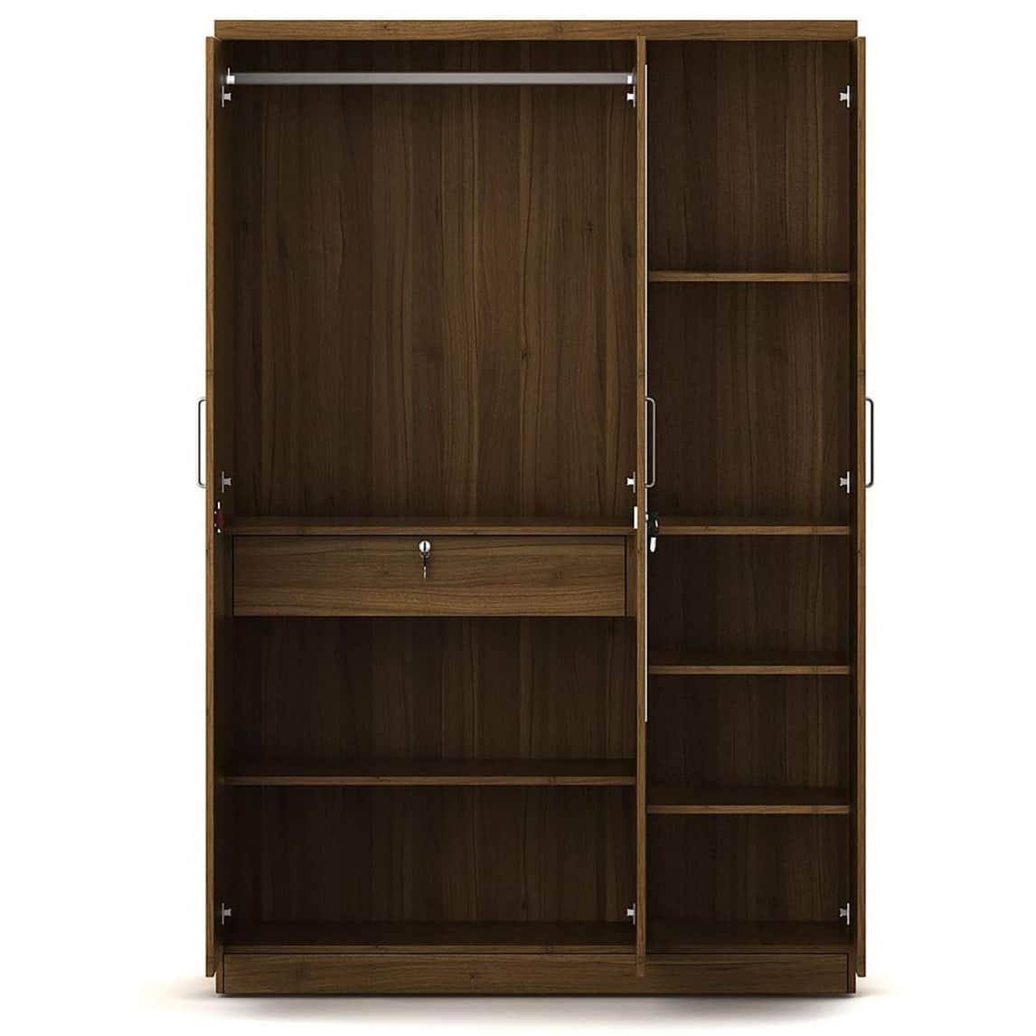 Catalina Triple Door Engineered Wood Wardrobe - top_view