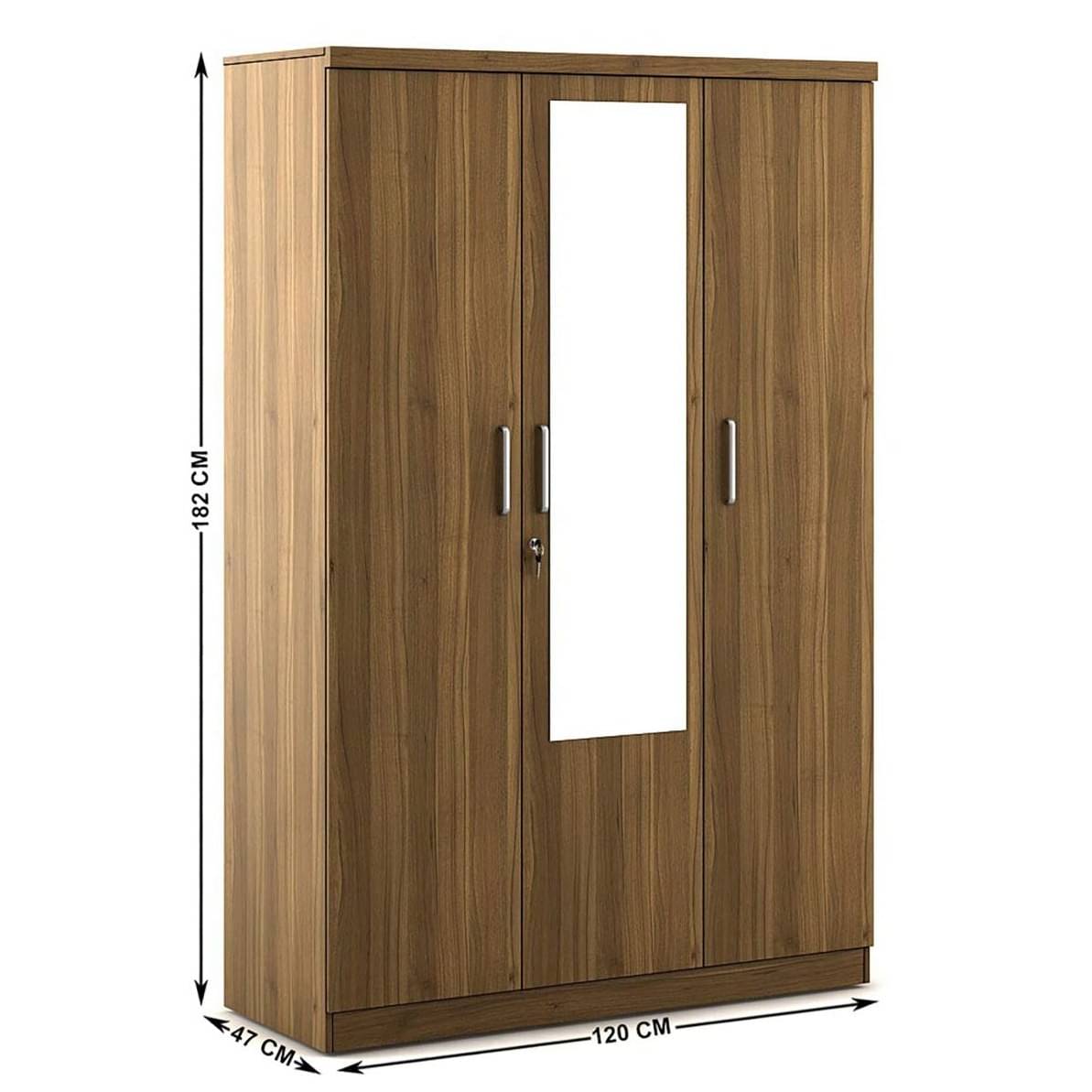 Catalina Triple Door Engineered Wood Wardrobe