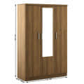 Catalina Triple Door Engineered Wood Wardrobe - rear_view