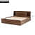 Huron Classic Style Queen Size Bed With Shelves - rear_view
