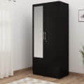 Orlando Dual Door Engineered Wood Wardrobe (Dark Brown) - photo