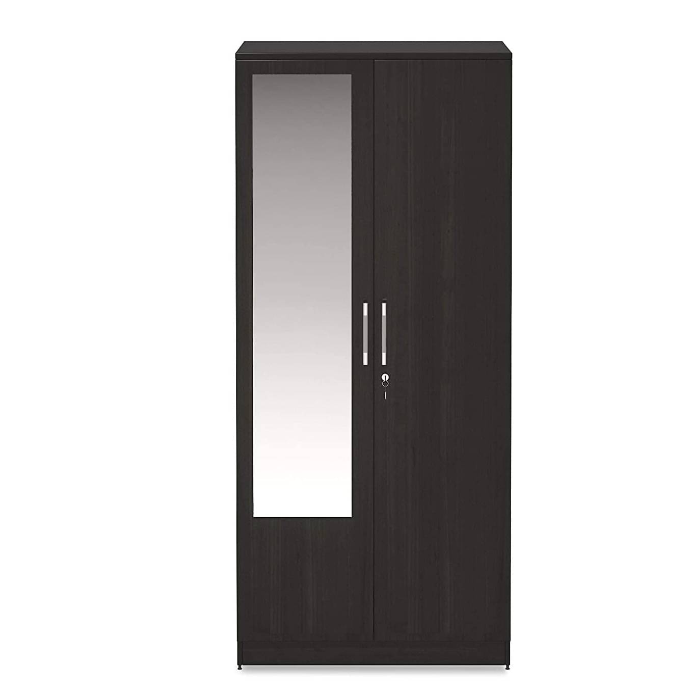 Orlando Dual Door Engineered Wood Wardrobe (Dark Brown)