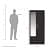 Orlando Dual Door Engineered Wood Wardrobe (Dark Brown) - rear_view