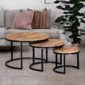 Wooden Round Side Table - photo