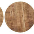 Wooden Round Side Table - front_view
