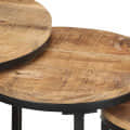 Wooden Round Side Table - top_view