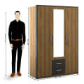 Sapporo Triple Door Engineered Wood Wardrobe - right_view