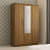 Catalina Triple Door Engineered Wood Wardrobe - photo