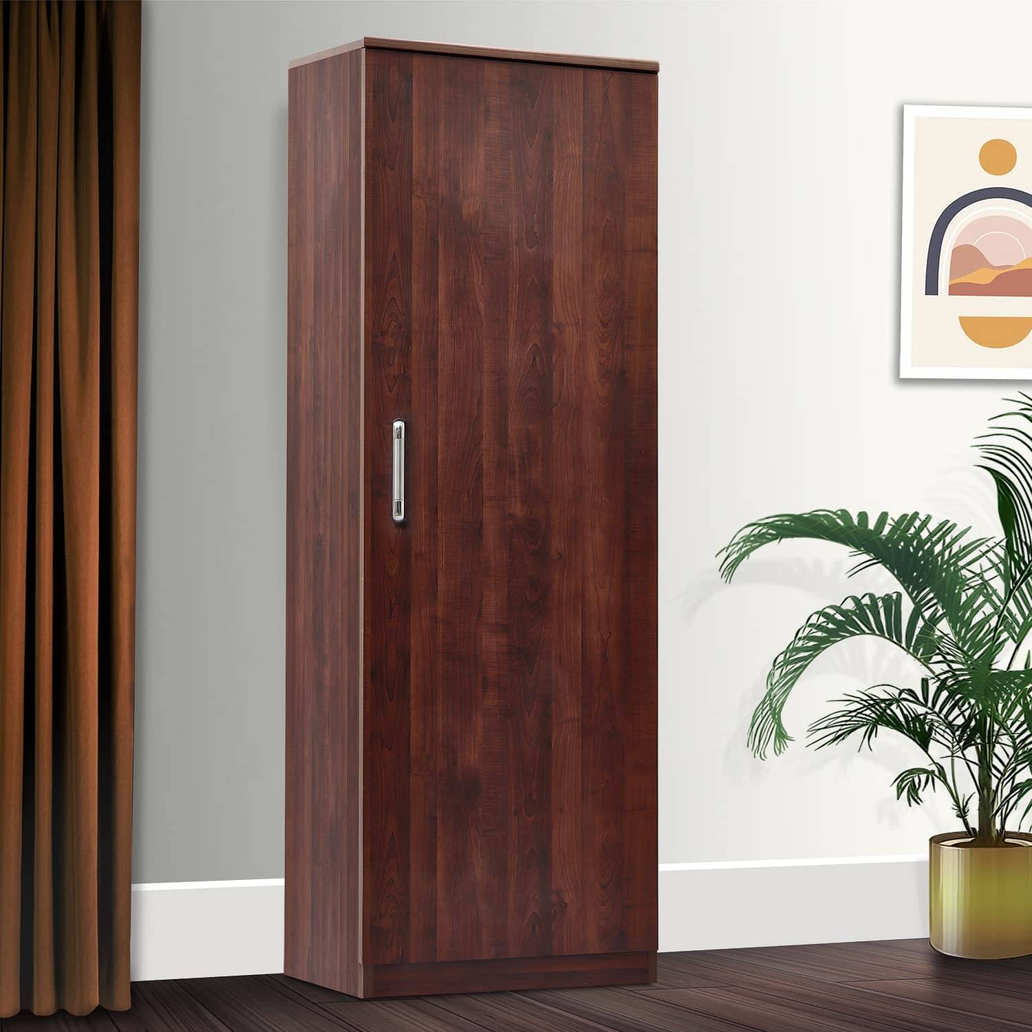 Sugi Single Door Multi-Storage Wardrobe In Engineered Wood