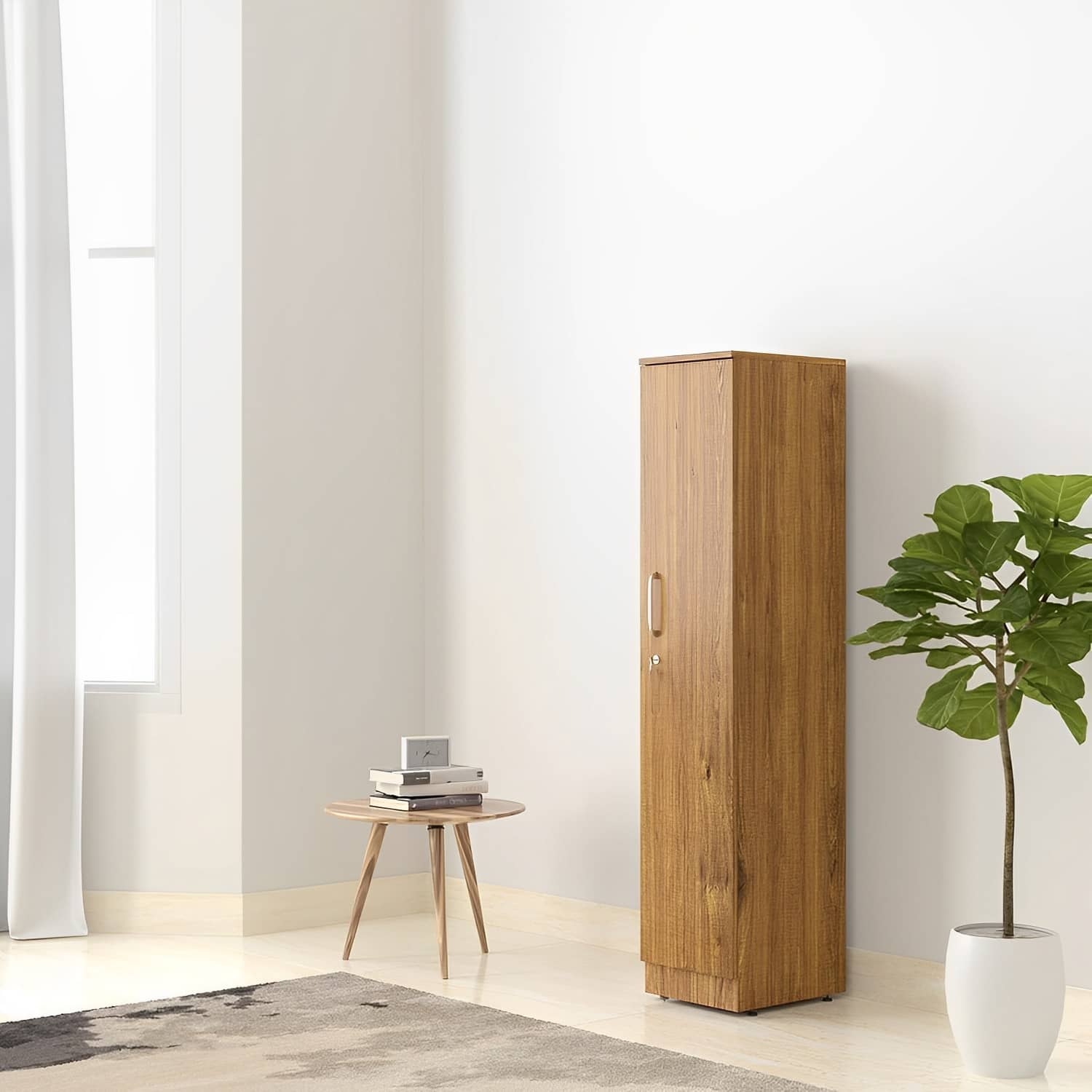 Leonardo Single Door Wardrobe In Engineered Wood