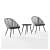 Loch 2 Seater Chair Set With Round Table - front_view