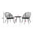 Loch 2 Seater Chair Set With Round Table - left_view
