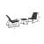 Argo 3 Piece Wicker Patio Furniture Set with Centre Table - rear_view