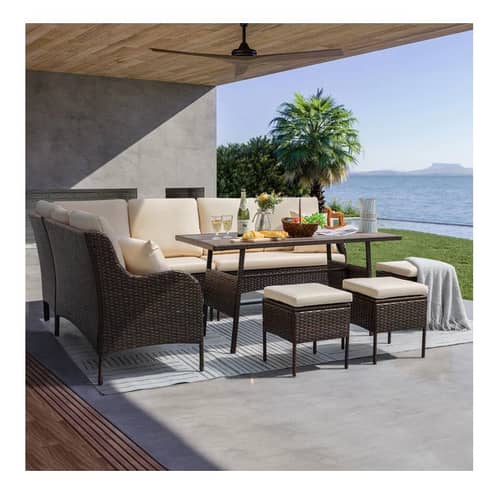 Loch 6 Pieces Patio Furniture Set With Cushions