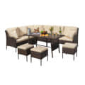 Loch 6 Pieces Patio Furniture Set With Cushions - top_view