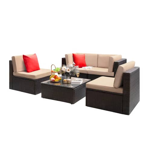 Loch Patio 4 Pieces Outdoor Sectional Sofa