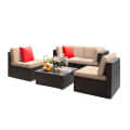 Loch Patio 4 Pieces Outdoor Sectional Sofa - front_view