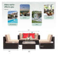 Loch Patio 4 Pieces Outdoor Sectional Sofa - rear_view