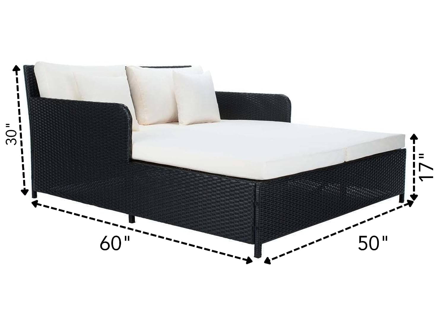 Tasmania Outdoor Daybed Patio Loveseat Sofa