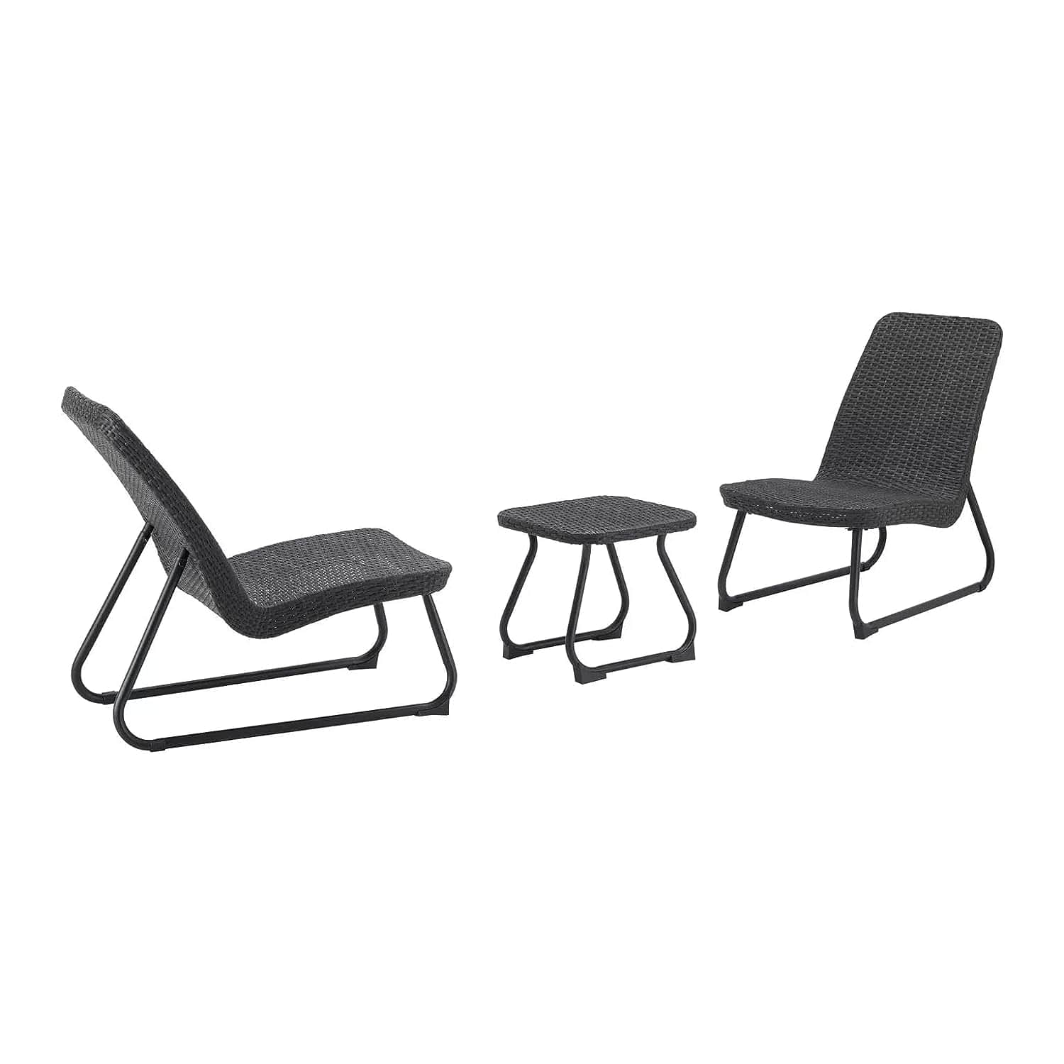Argo 3 Piece Wicker Patio Furniture Set with Centre Table - top_view