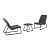 Argo 3 Piece Wicker Patio Furniture Set with Centre Table - top_view