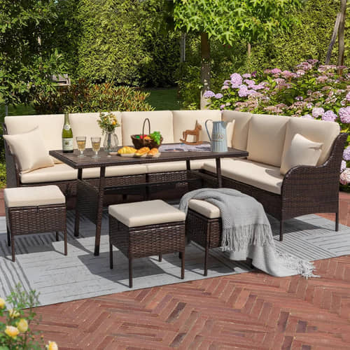Loch 6 Pieces Patio Furniture Set With Cushions