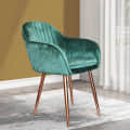 Durant Velvet Chair In Teal Green - photo
