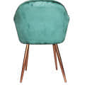 Durant Velvet Chair In Teal Green - rear_view