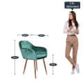 Durant Velvet Chair In Teal Green - left_view