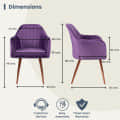Swanson Plush Velvet Arm Chair - front_view