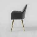 Berlin Modern Velvet Arm Chair - front_view