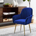 Gabardine Modern Velvet Fabric Chair - photo