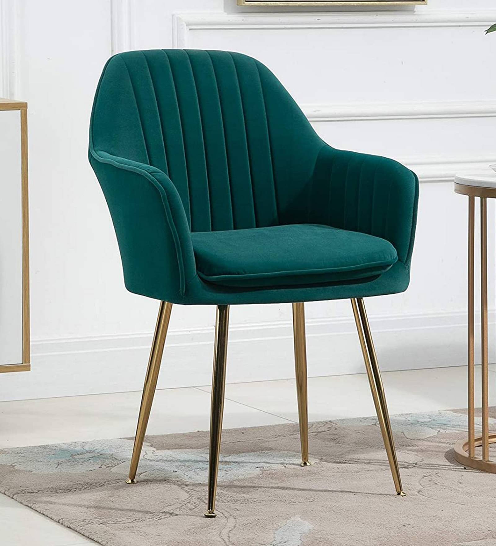 Euclid Velvet Fabric Arm Chair