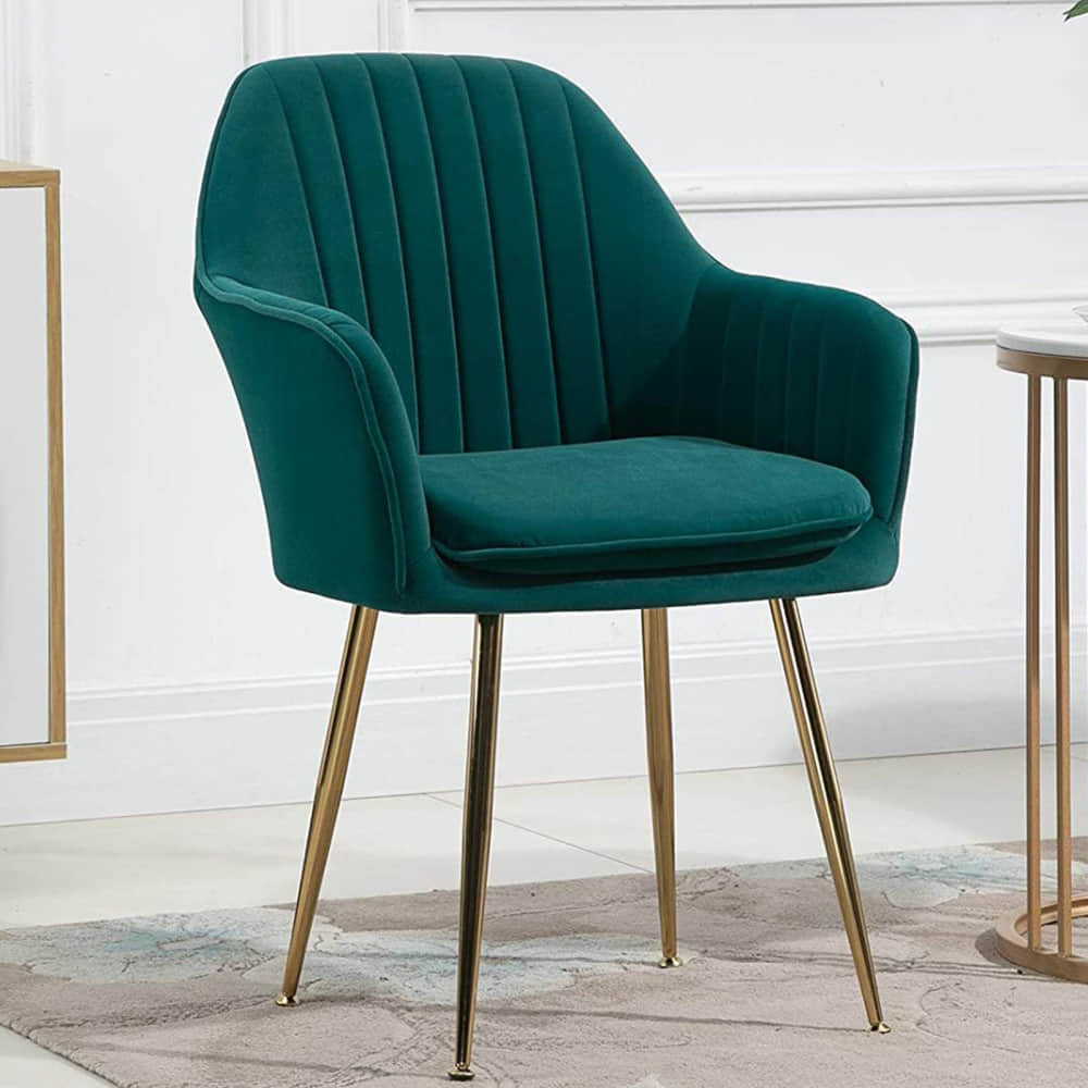 Euclid Velvet Fabric Arm Chair - photo