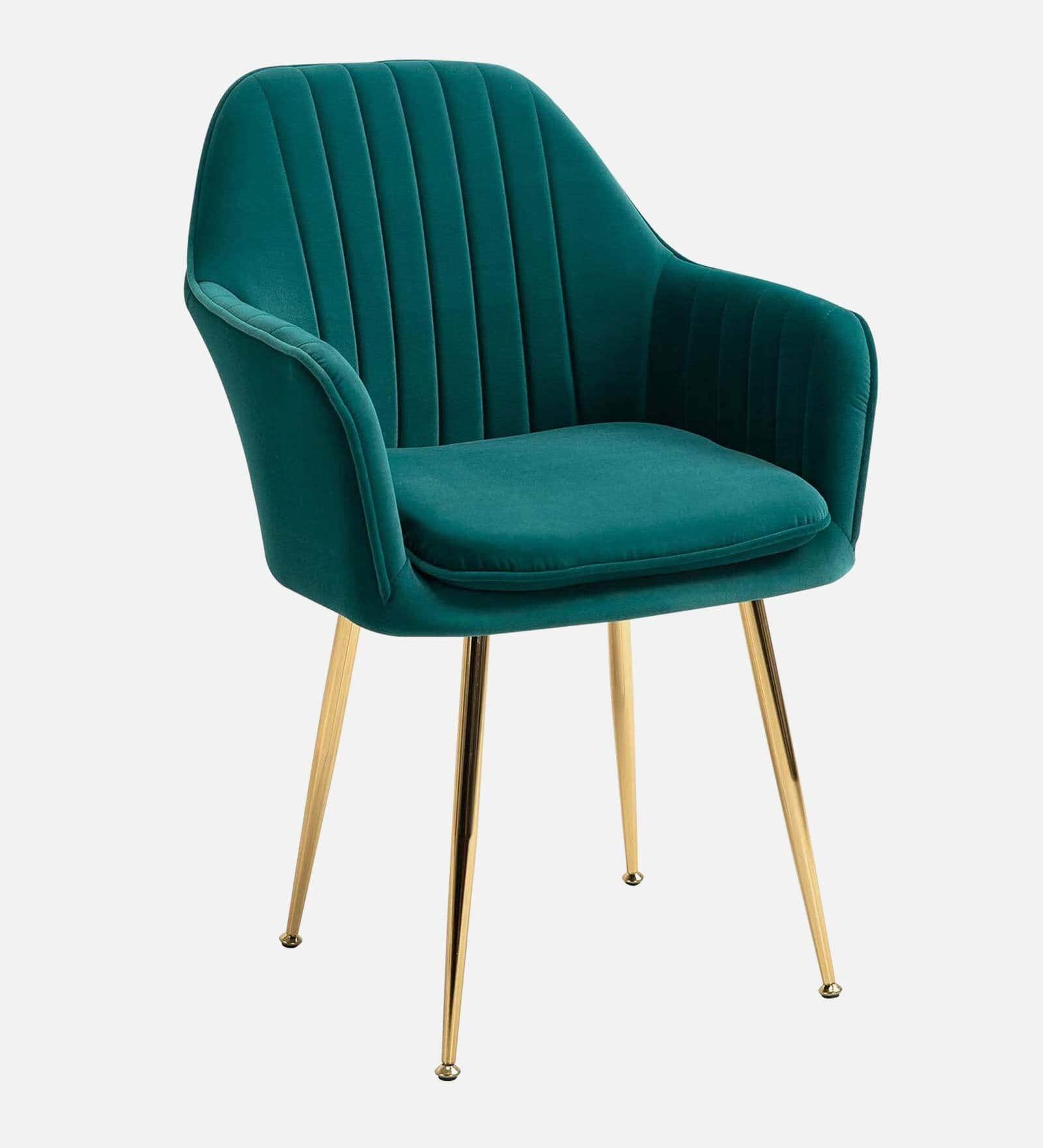 Euclid Velvet Fabric Arm Chair - top_view