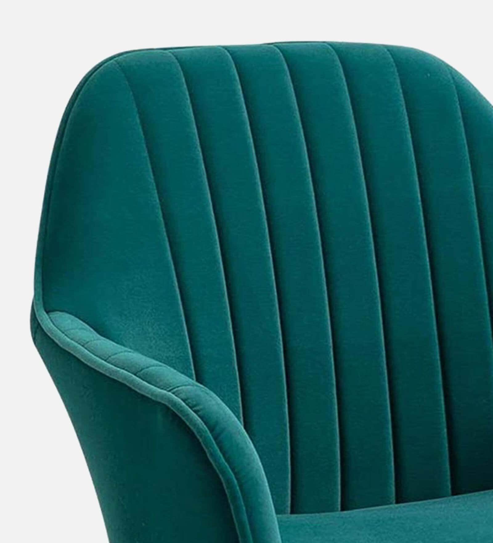 Euclid Velvet Fabric Arm Chair - left_view