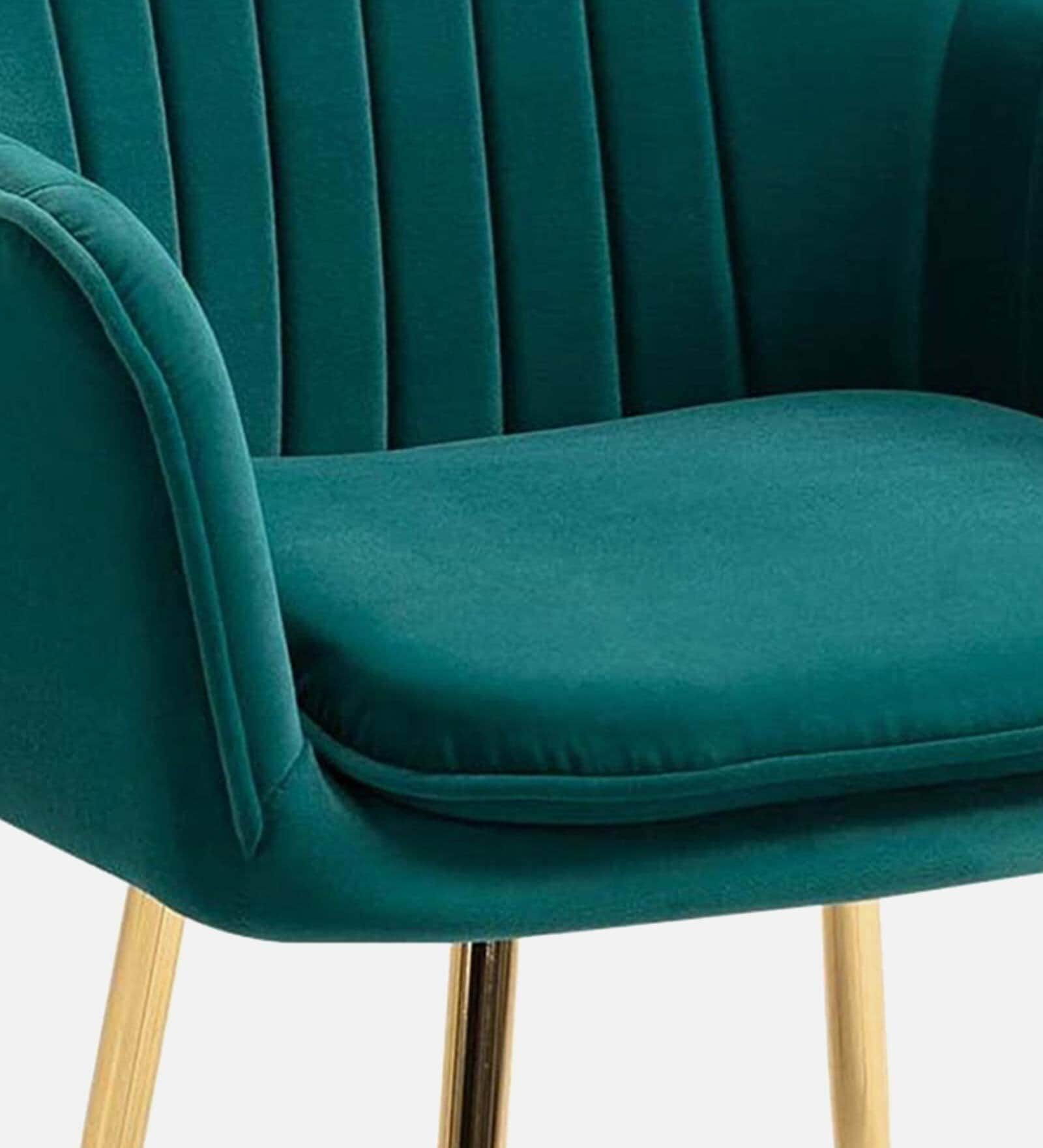 Euclid Velvet Fabric Arm Chair - right_view