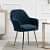 Rio Velvet Fabric Armchair with Upholstered Seat (Blue) - photo