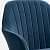 Rio Velvet Fabric Armchair with Upholstered Seat (Blue) - left_view