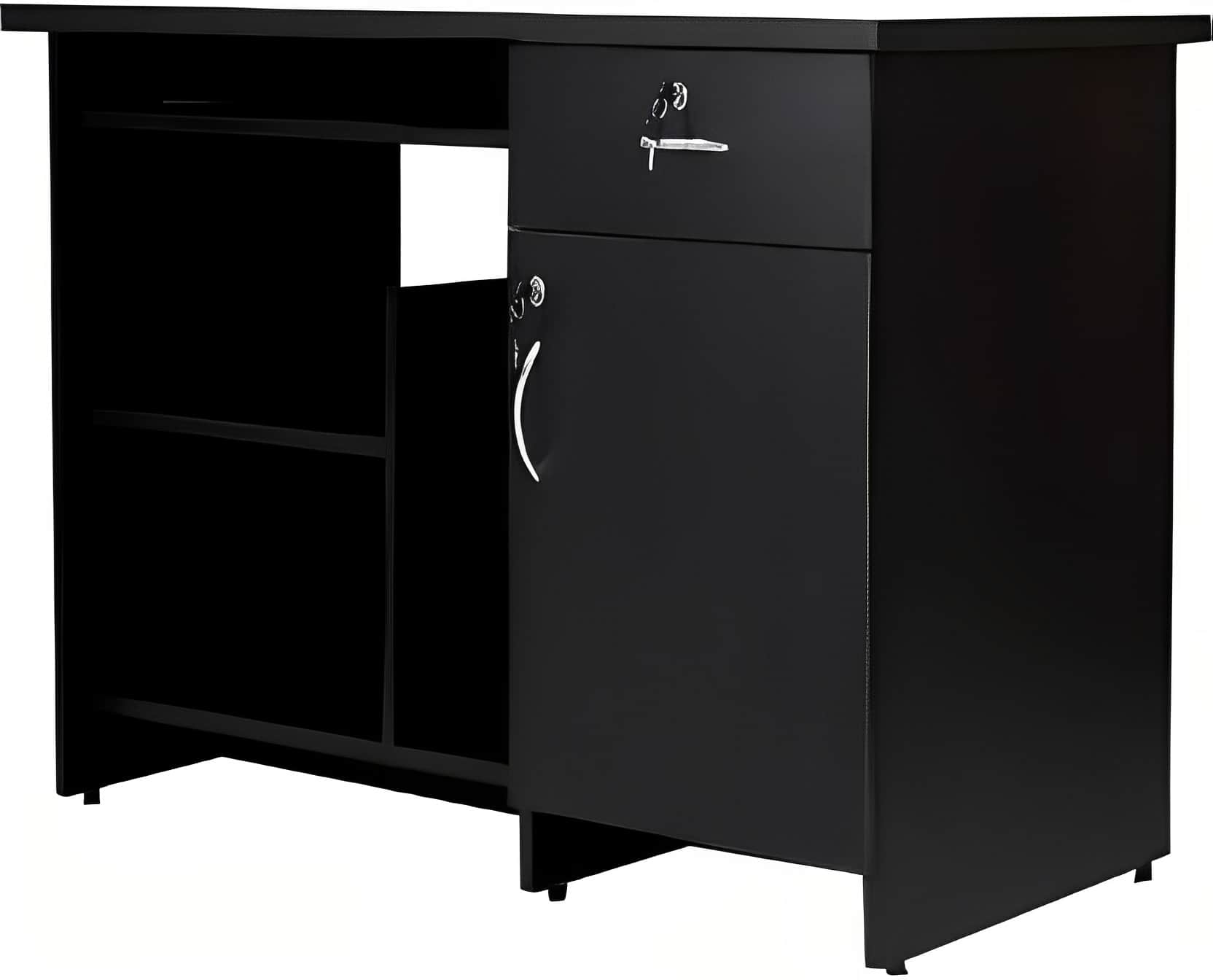 Tahoe Computer Table (Finish Color – Black, Pre-assembled) - top_view