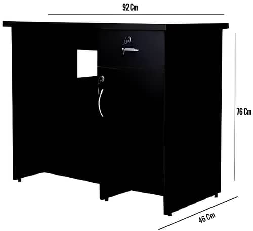 Tahoe Computer Table (Finish Color – Black, Pre-assembled)