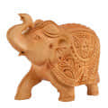 Wooden Elephant carving - top_view