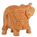 Wooden Elephant carving - rear_view