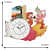 Wall clock  peacock multicolour - front_view