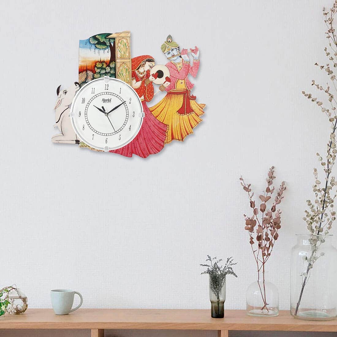 Wall clock  peacock multicolour - rear_view
