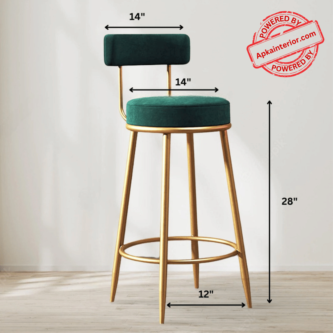 Anthrax Metal Bar Stool (Seating Height - 28 Inch)