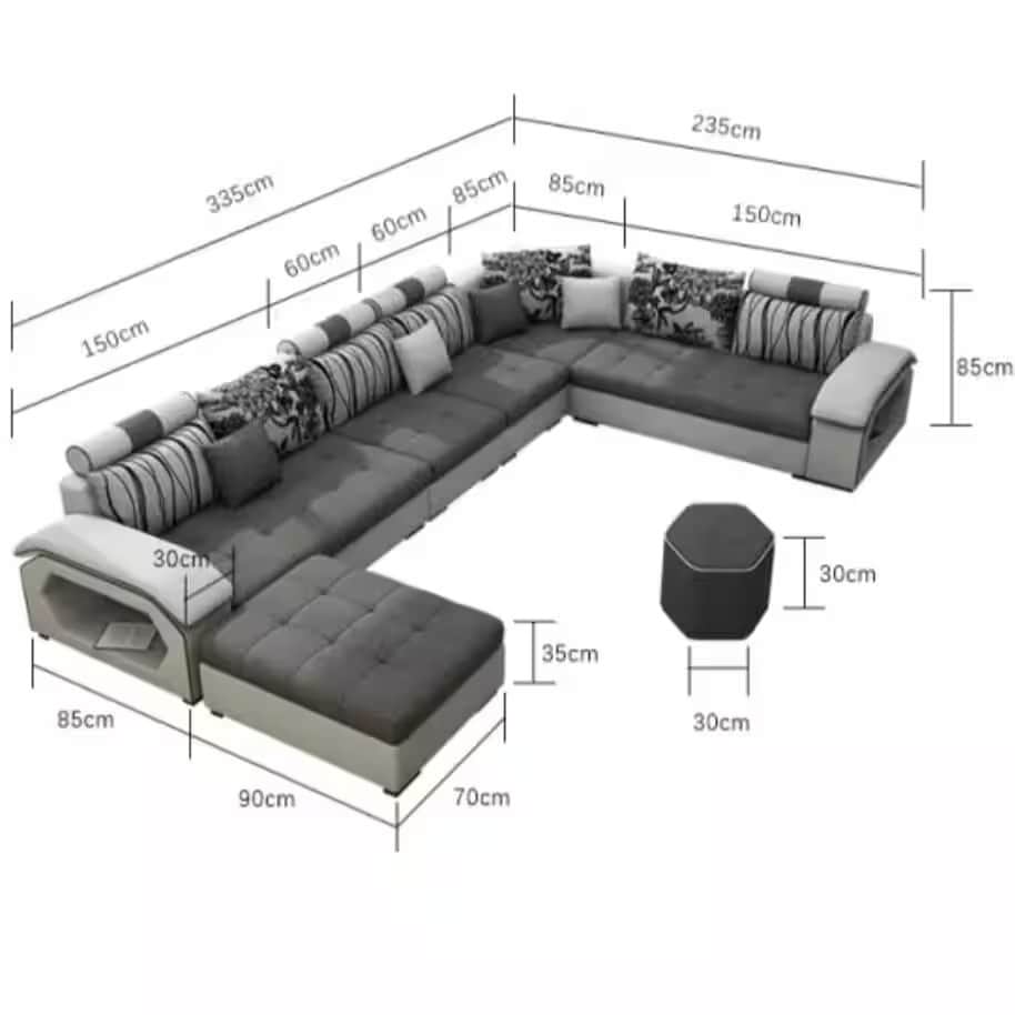 Yolo U Shape Premium Sofa Set - top_view