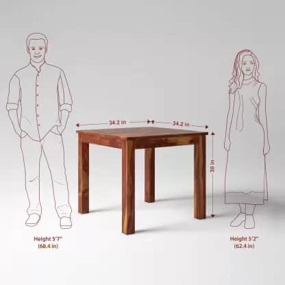 Tahoe Sheesham Wood 4 Seater Dining Set - left_view