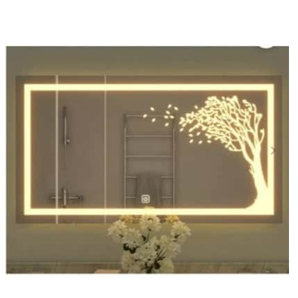 Hexa Premium Frameless Rectangular Led Bathroom Mirror - left_view