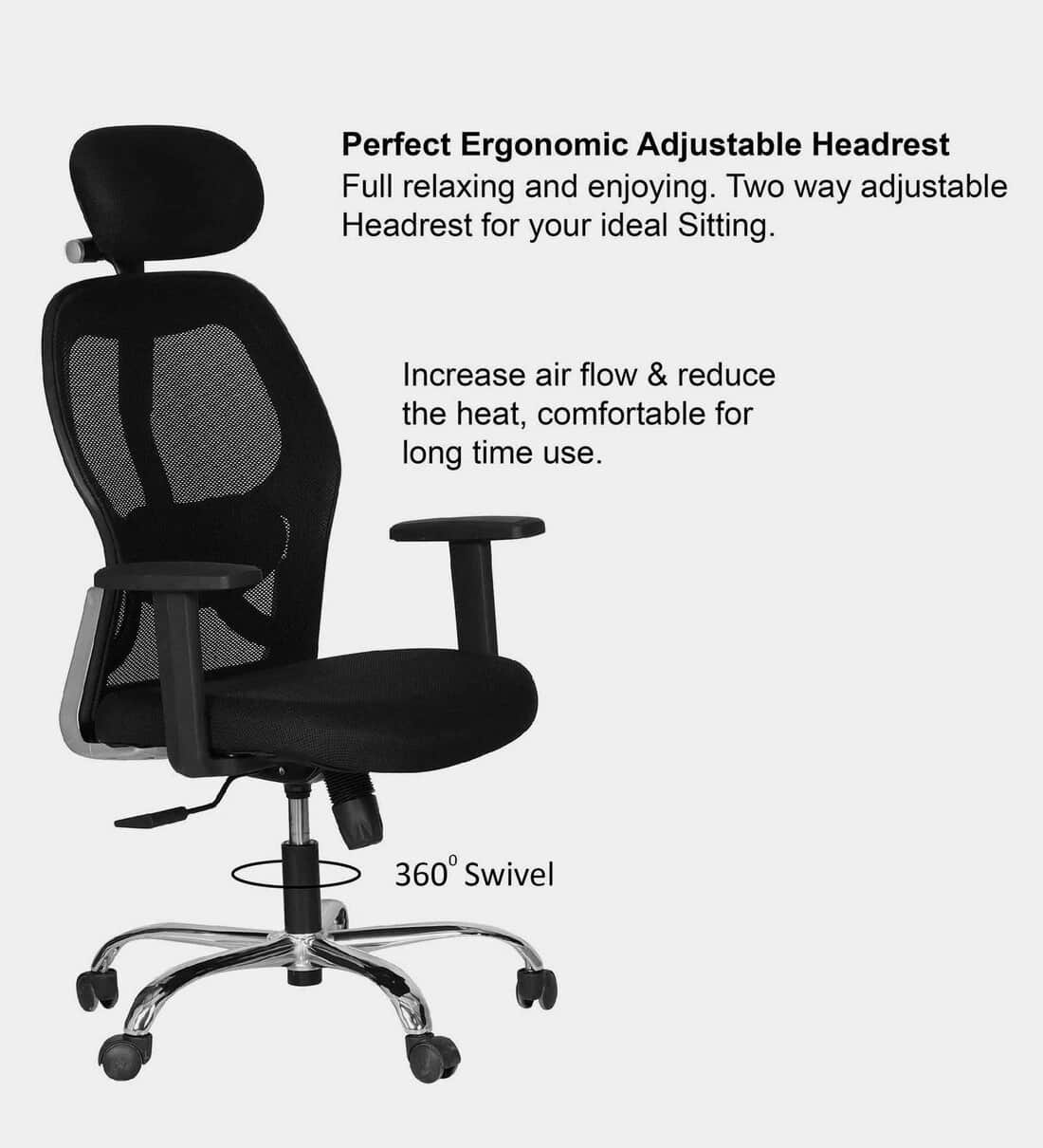 Metrix High Back Revolving Office Chair - top_view